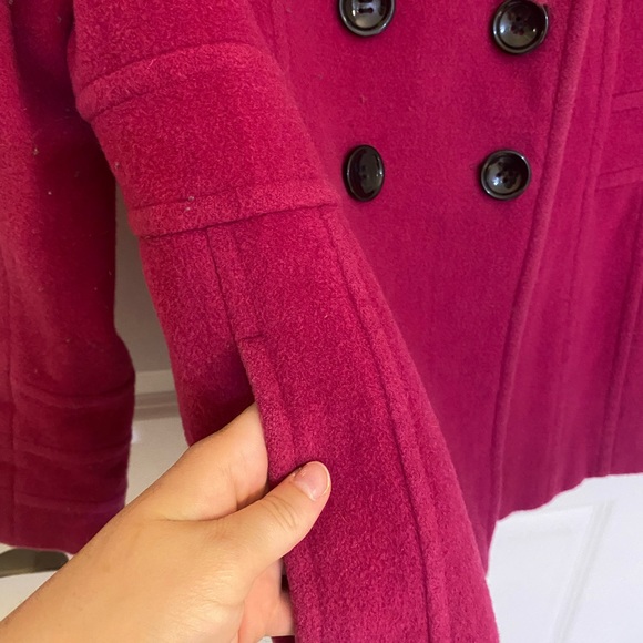 Hot pink pea coat - Picture 3 of 4